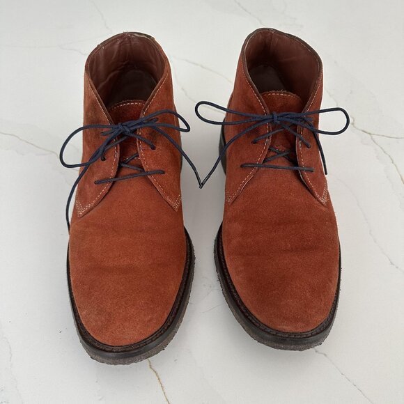 Johnston & Murphy Chukka Boots Men Size 8 Burnt Orange Suede Leather Ankle Shoes main image 6